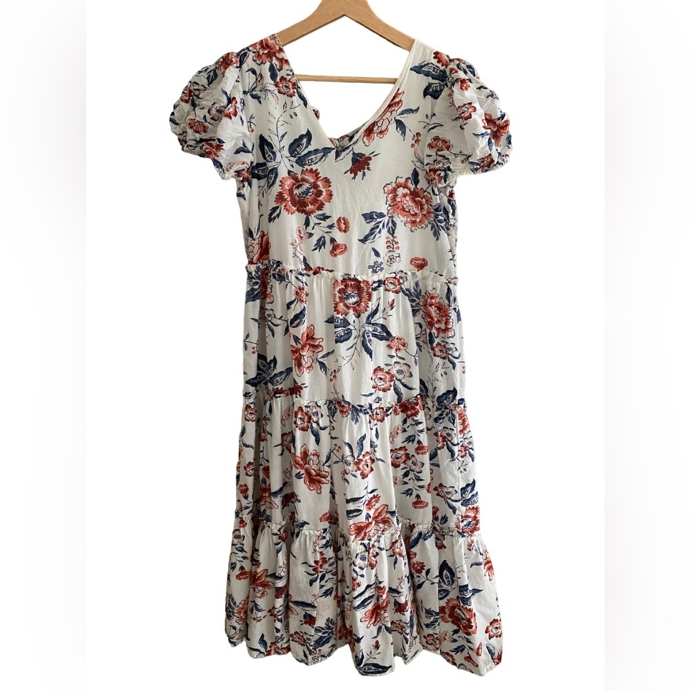 Lucky Brand Floral Maxi dress with tie back